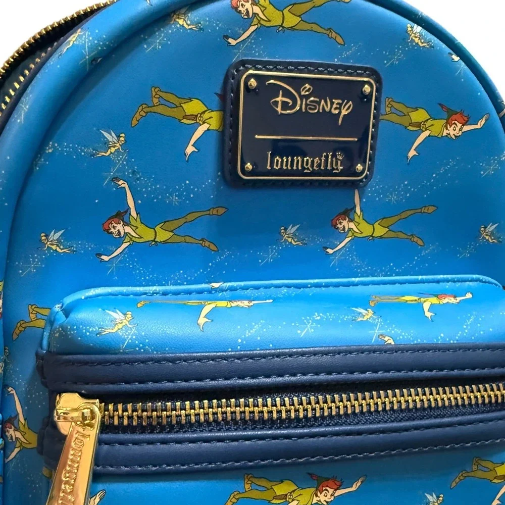 Loungefly Disney Peter Pan and Tinker Bell All-Over Print (AOP) Mini Backpack